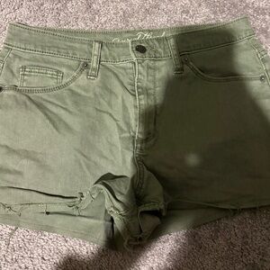 Universal Thread Olive Green Denim Cutoff Shorts